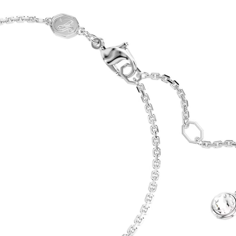 Pulseira Swarovski Hyperbola bracelet, Infinity, White, Rhodium plated