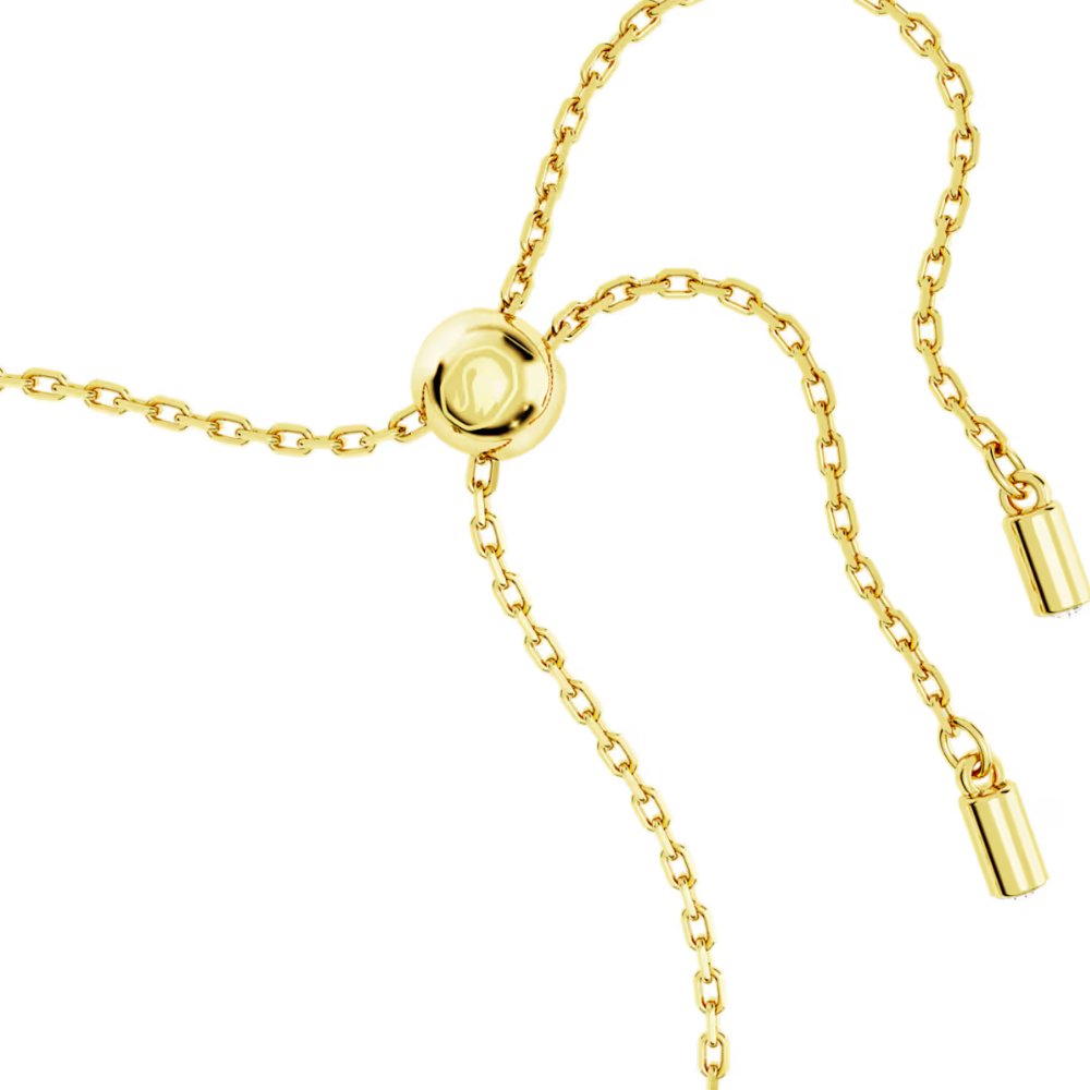 Pulseira Swarovski Idyllia bracelet, Mixed cuts, Clover, Green, Gold-tone plated