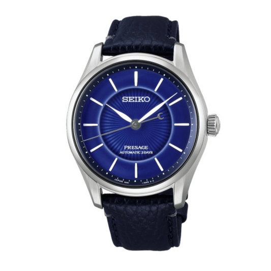 SEIKO PRESAGE CLASSIC MOST. PORCELANA AZUL EL 145º