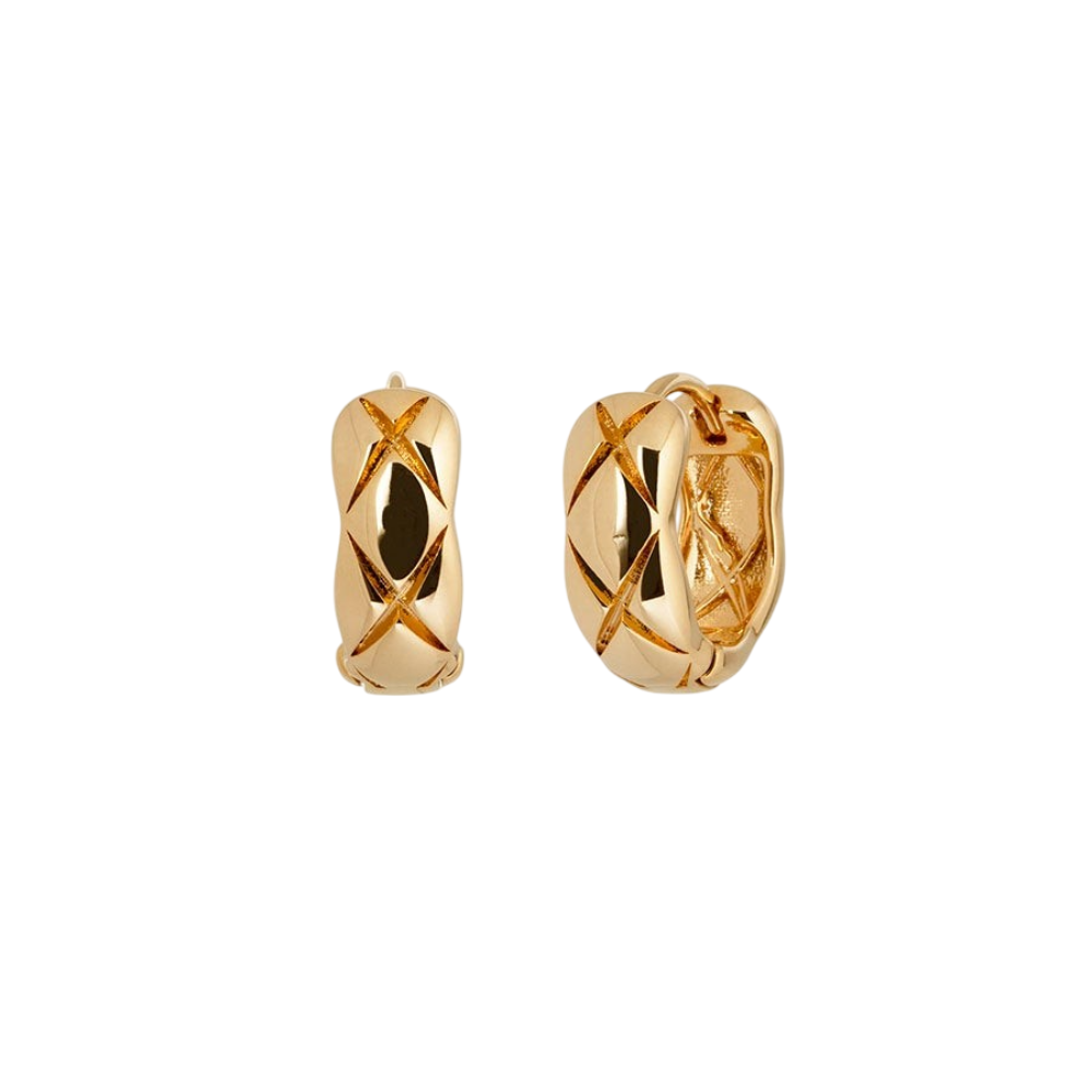 BRINCOS VIDAL & VIDAL EM BRONZE BANHADO A OURO DE 18KT