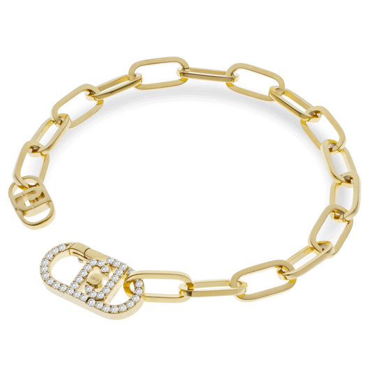 PULSEIRA LIU JO EM AÇO COM CRISTAIS LJ2620