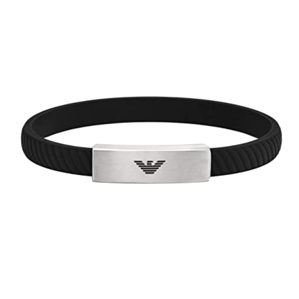 PULSEIRA EMPORIO ARMANI EM AÇO E CAUTCHU