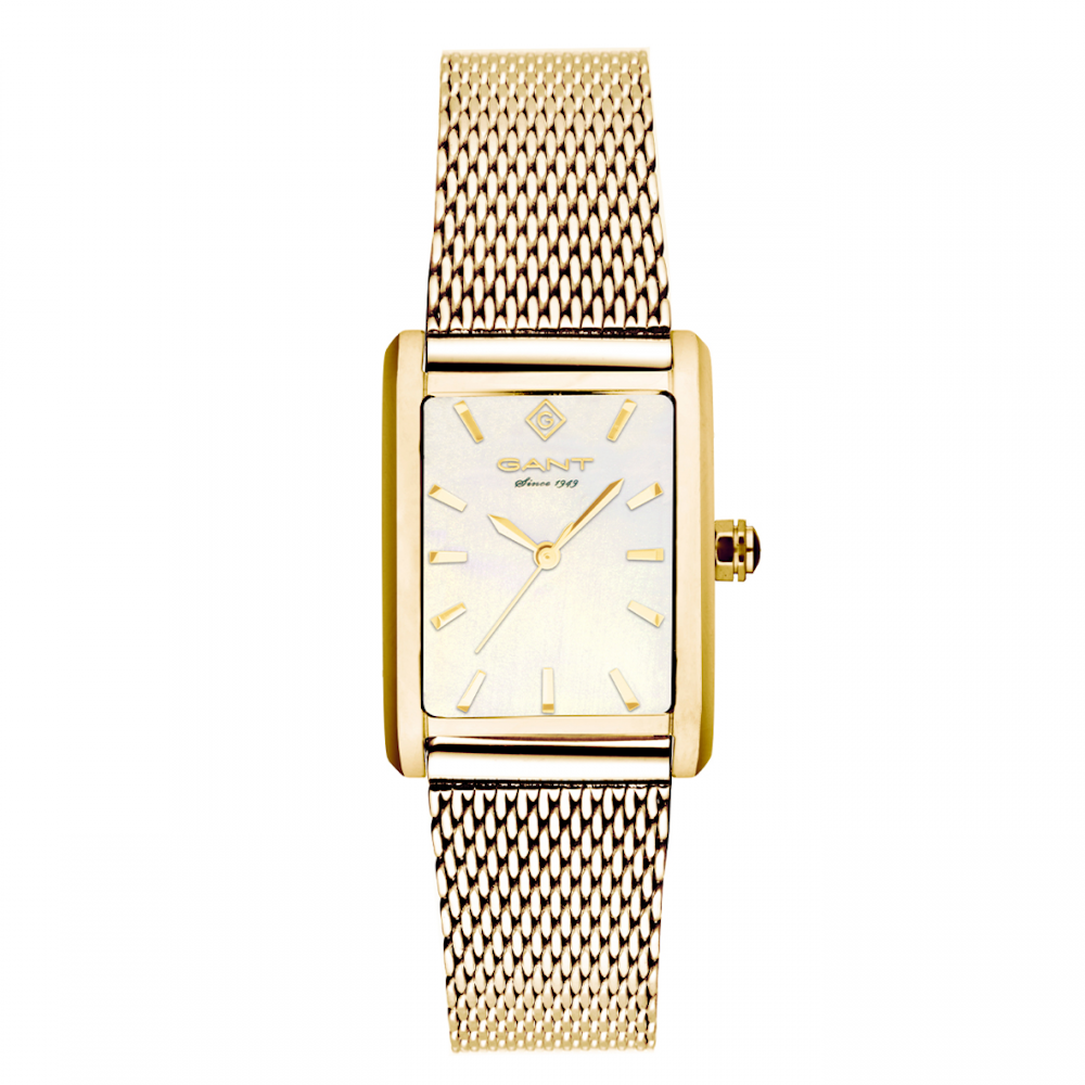 RELOGIO GANT RHODE ISLAND 24 MOP MILANESA DOURADO