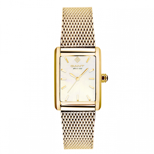 RELOGIO GANT RHODE ISLAND 24 MOP MILANESA DOURADO