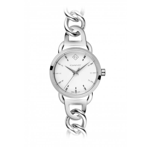RELOGIO GANT TRURO 28MM MUS. BRANCO AÇO PRATEADO G178001