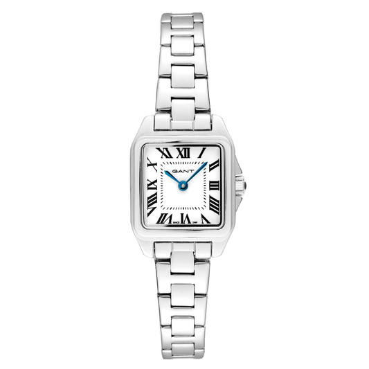 RELÓGIO GANT SENECA BRANCO EM AÇO PRATEADO