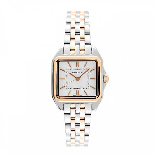 RELÓGIO GANT SENECA MID 26 BRANCO BICOLOR