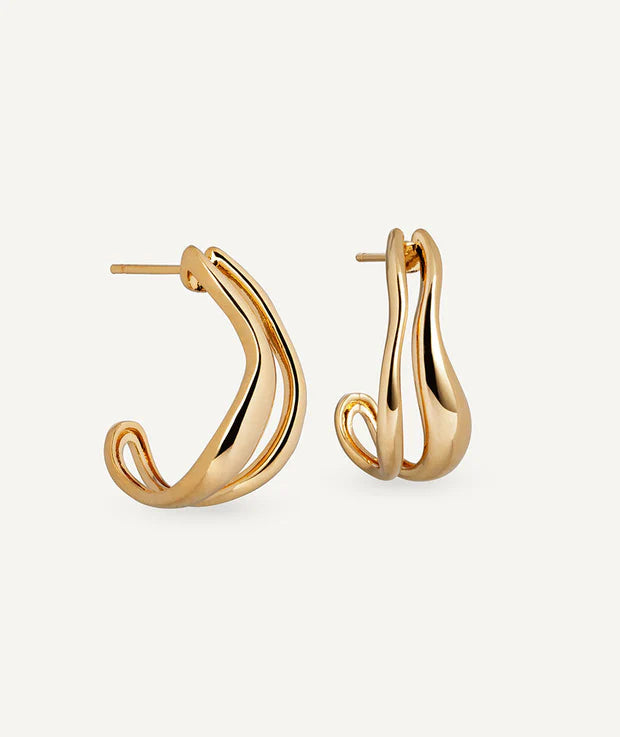 BRINCOS VIDAL & VIDAL BANHADO A OURO 18K