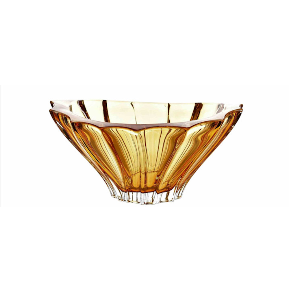 CENTRO CRISTAL BOHEMIA AMBAR 10X22CMS