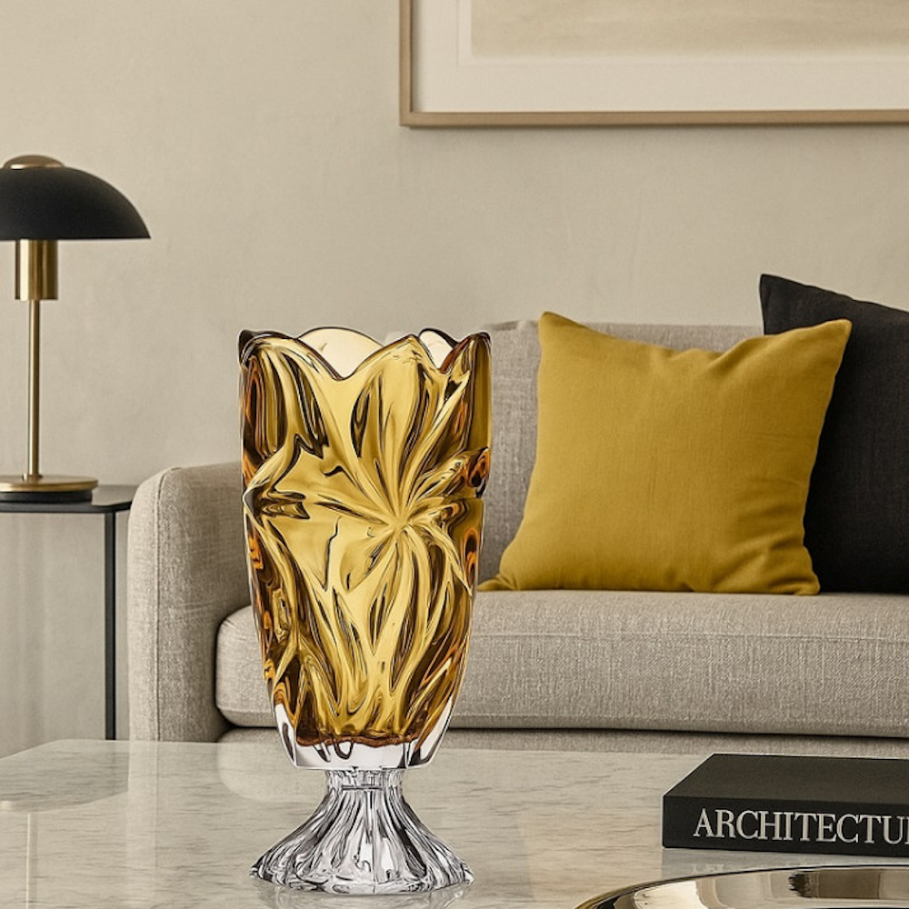 JARRA BOHEMIA 36X15CMS AMBAR