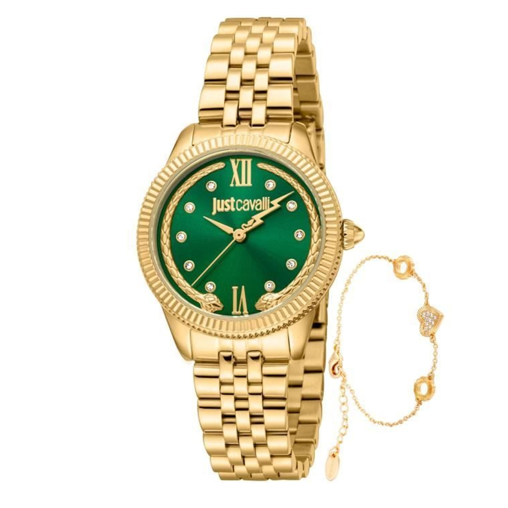 RELÓGIO JUST CAVALLI SET COM PULSEIRA MST VERDE