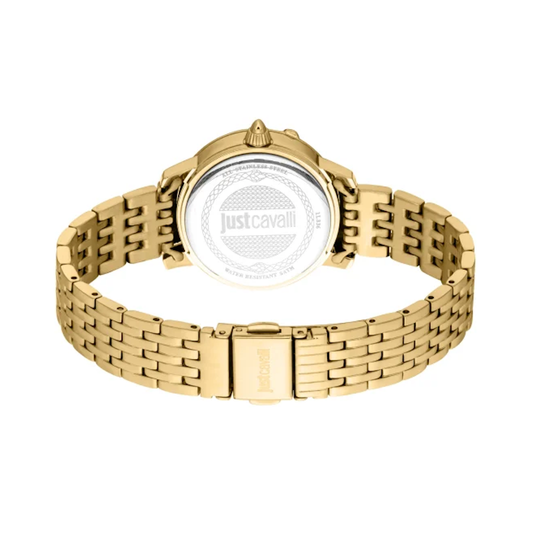 Relógio Just Cavalli + Pulseira Euforia Green/Yellow gold toned steel Ø30 mm