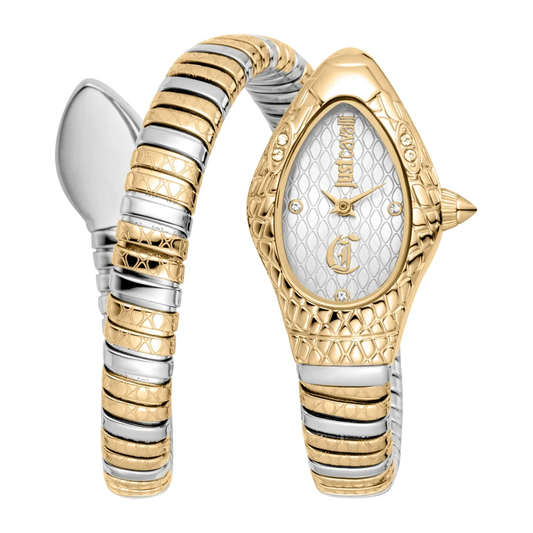 Relógio Just Cavalli Signature Silver colored/Yellow gold toned steel