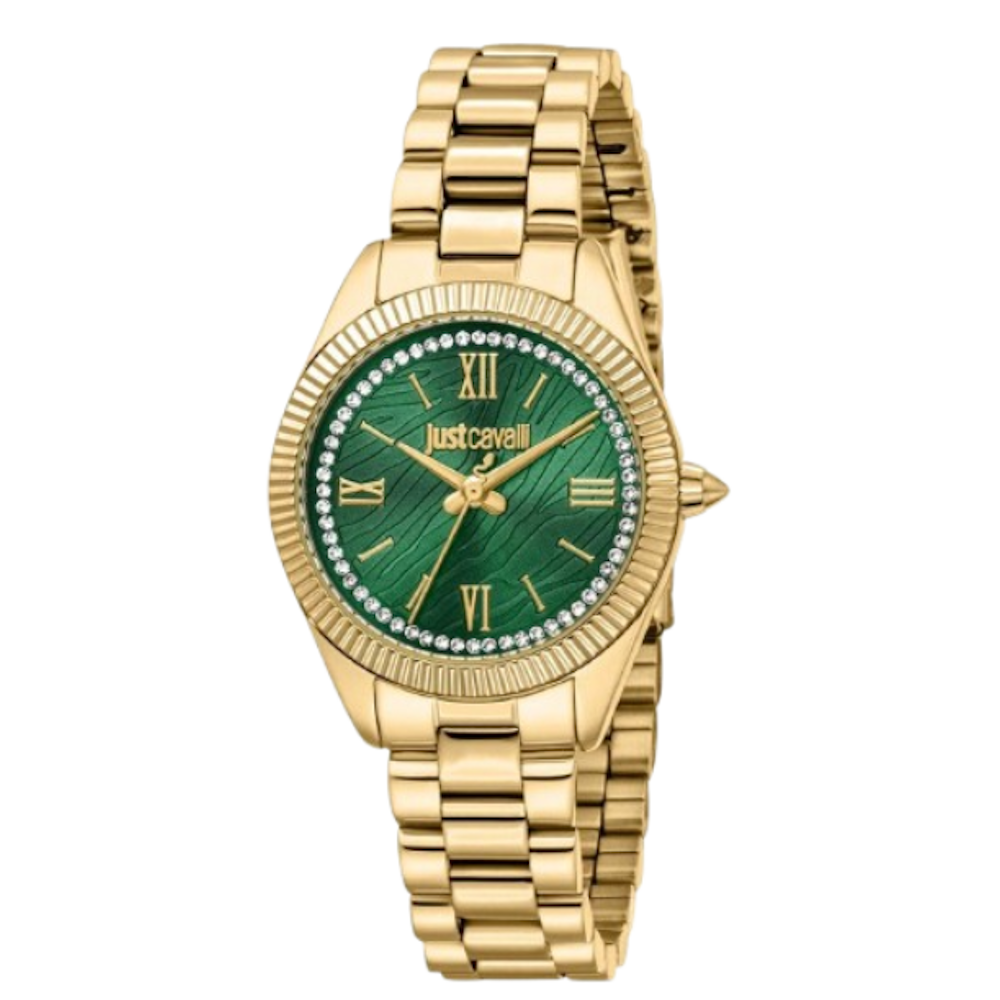 Relógio Just Cavalli Amabile Yellow Gold Green