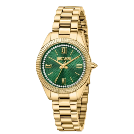 Relógio Just Cavalli Amabile Yellow Gold Green
