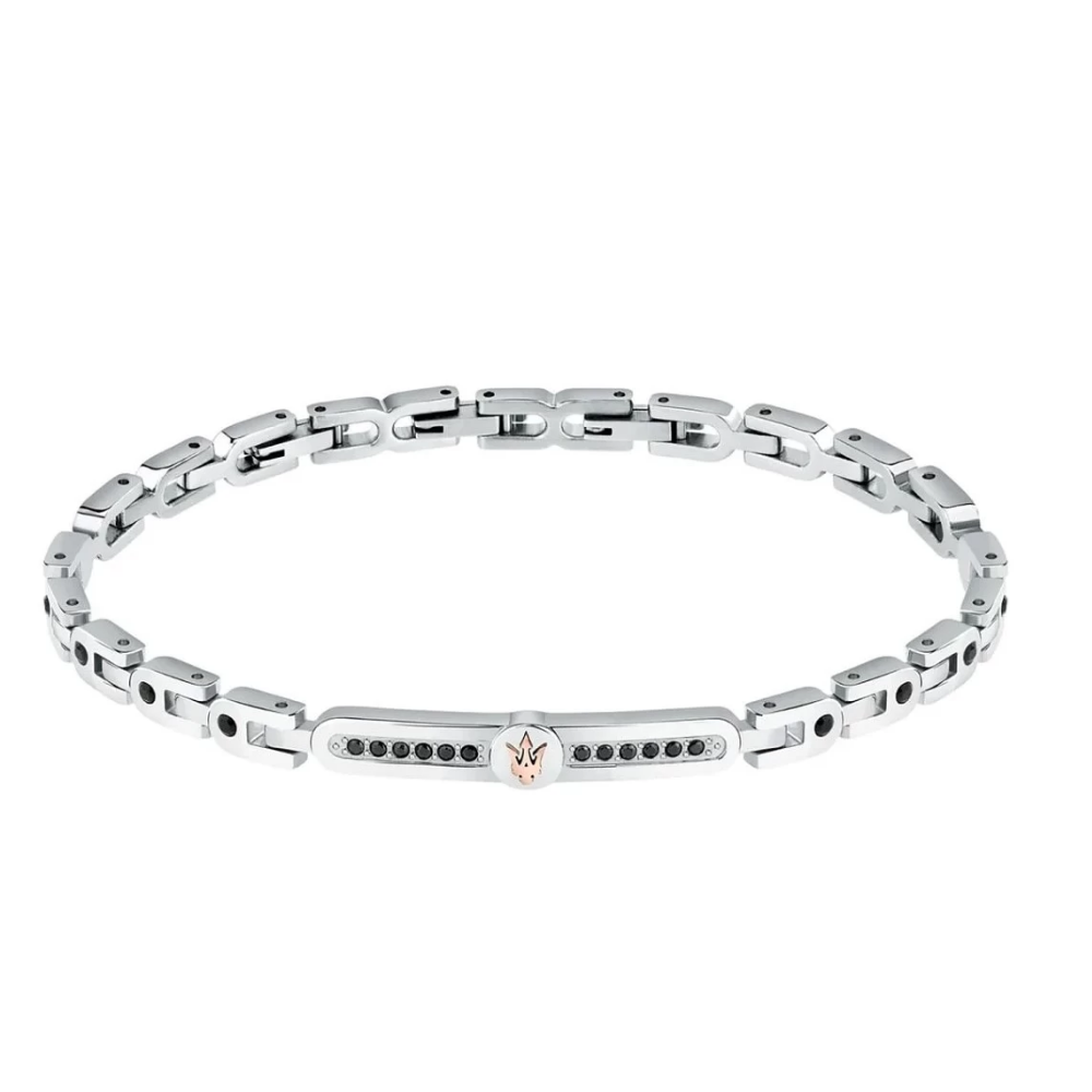 PULSEIRA MASERATI BR RG + BLACK CRYSTALS "JM423AVD28"
