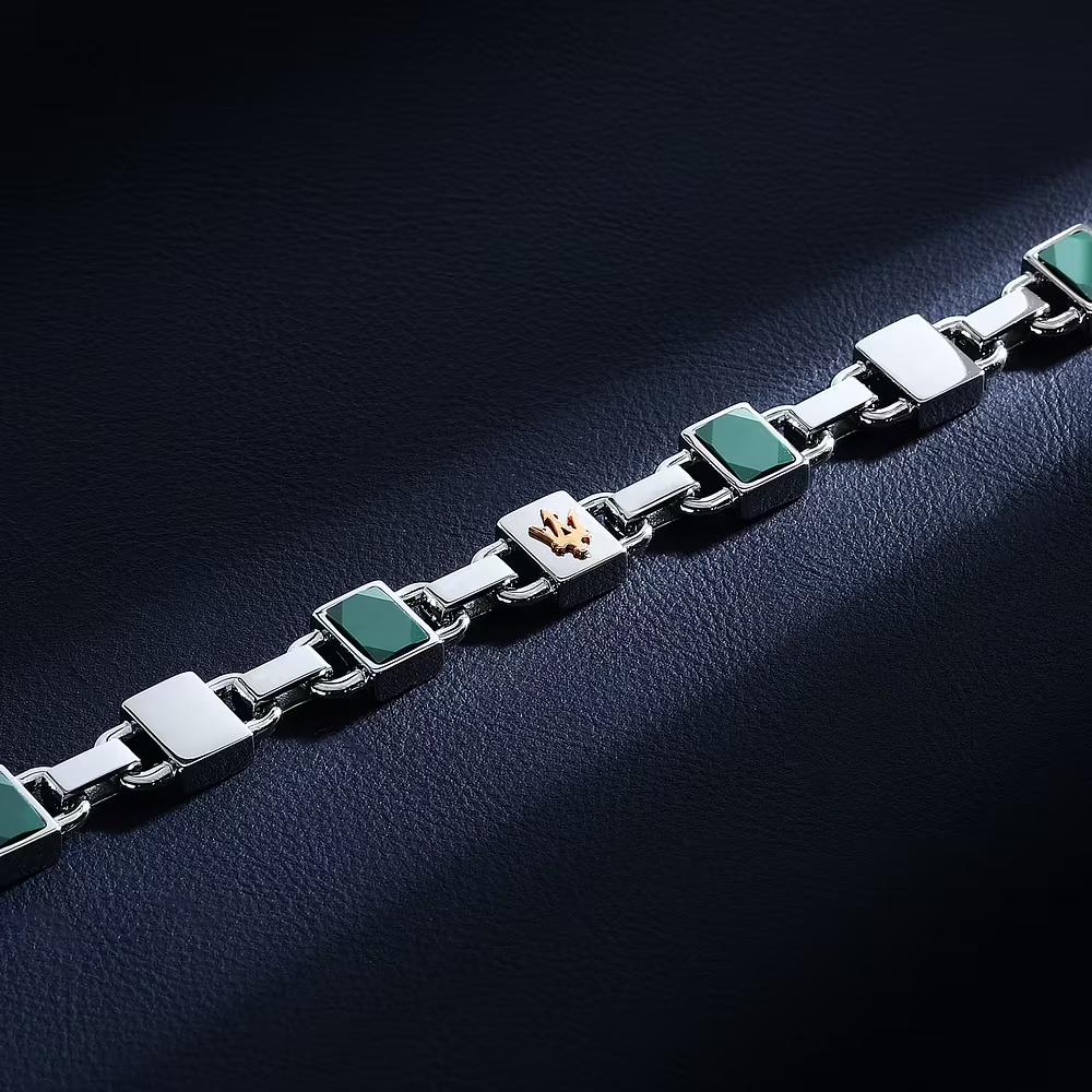 PULSEIRA MASERATI EM AÇO + CERÂMICA "JM424ATZ43"