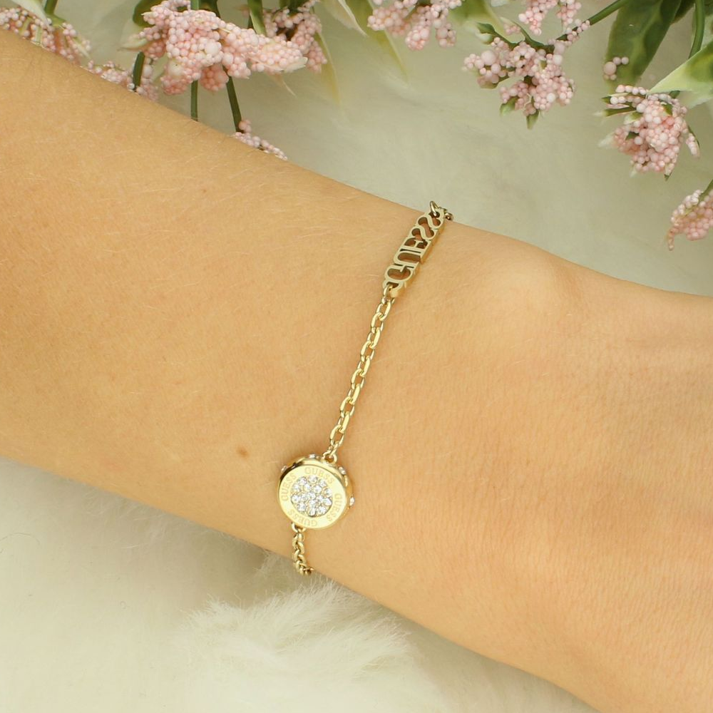 PULSEIRA GUESS EM AÇO COM CRISTAIS