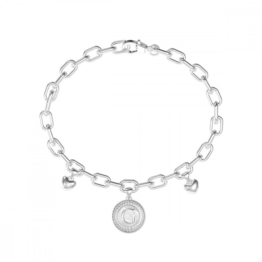 PULSEIRA GUESS EM AÇO PRATEADO COM CRISTAIS