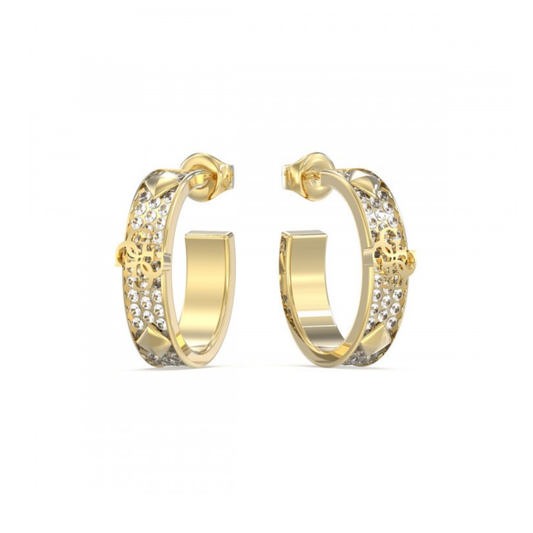 BRINCOS GUESS 4G FOREVER EM AÇO DOURADO "JUBE03284JWYGT-U"