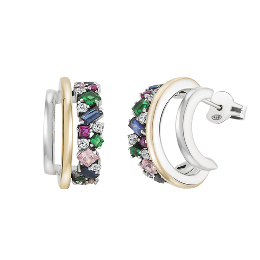 ARGOLAS TASHI LUÍS CARVALHO EM PRATA E OURO 9K