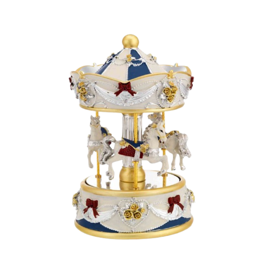 CARROSSEL CAVALOS AZUL 20,5 CMS