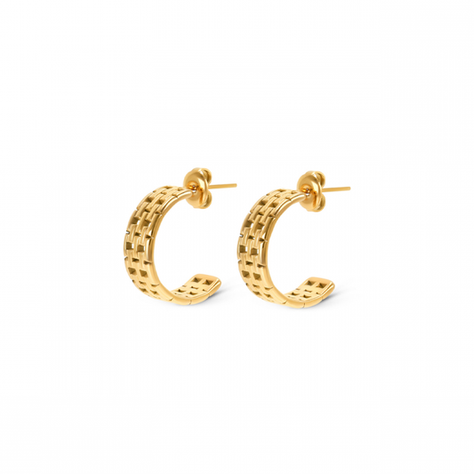 BRINCOS ONE SENHORA CHARMING HOOP GOLD