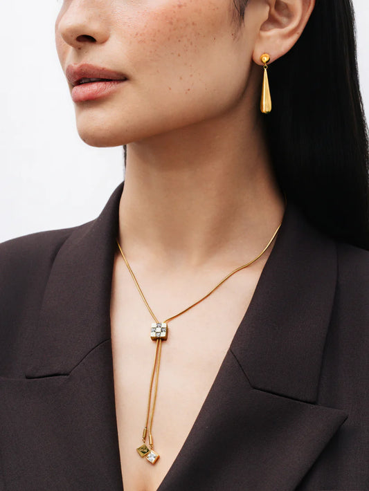 COLAR ONE SENHORA CHESS LONG GOLD
