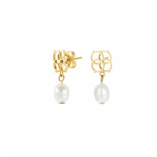 BRINCOS ONE SENHORA ICONIC PEARL GOLD