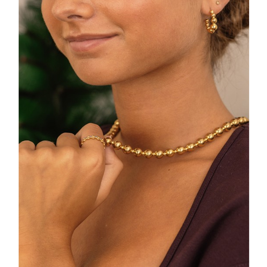COLAR ONE SENHORA INFINITY BEADS GOLD