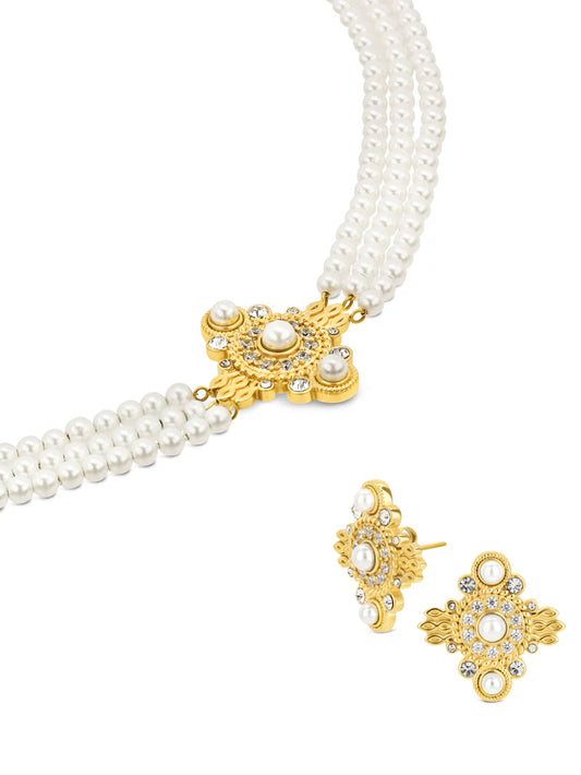 SET COLAR & BRINCOSONE OPHELIA PEARLS