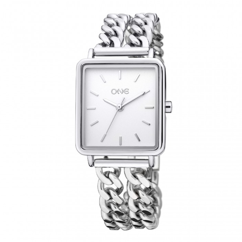 RELOGIO ONE NICE SQUARE SILVER