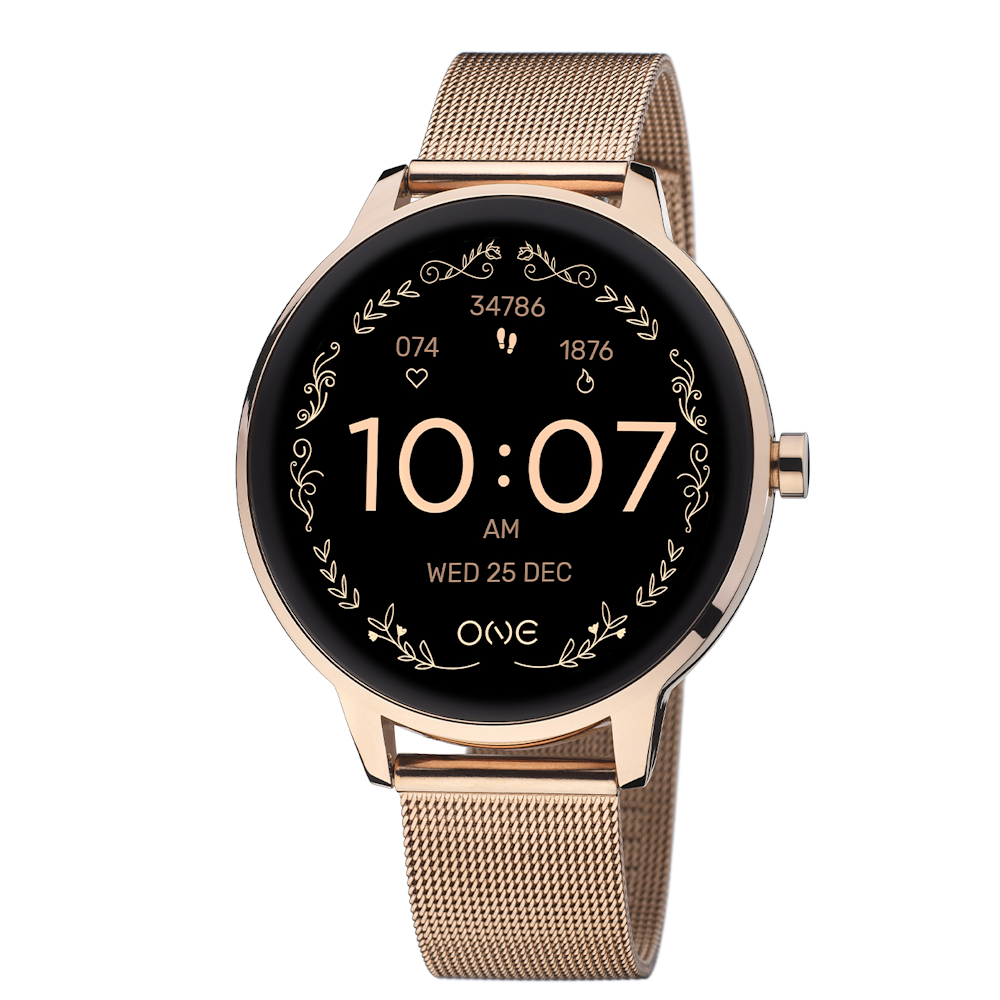 RELÓGIO SMARTWATCH ONE QUEENCALL ROSEGOLD MESH