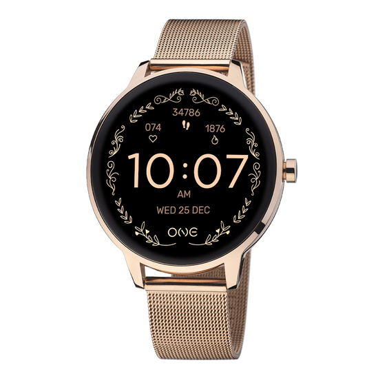 RELÓGIO SMARTWATCH ONE QUEENCALL ROSEGOLD MESH