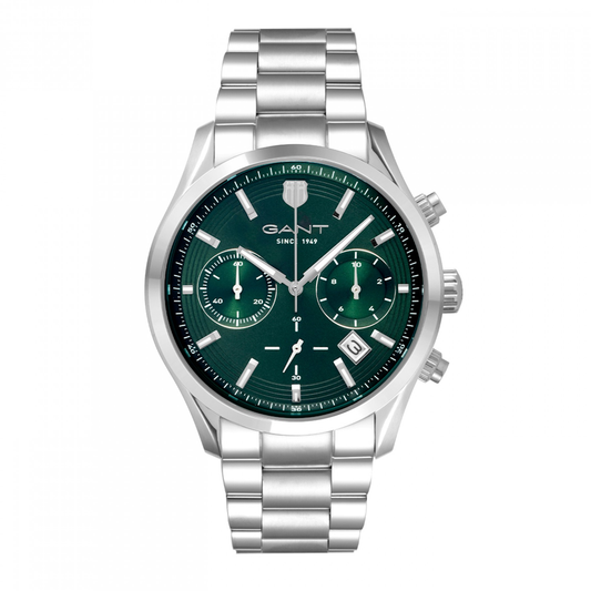 RELÓGIO GANT PRESTIGE GP206, 43, VERDE, AÇO PRATEADO