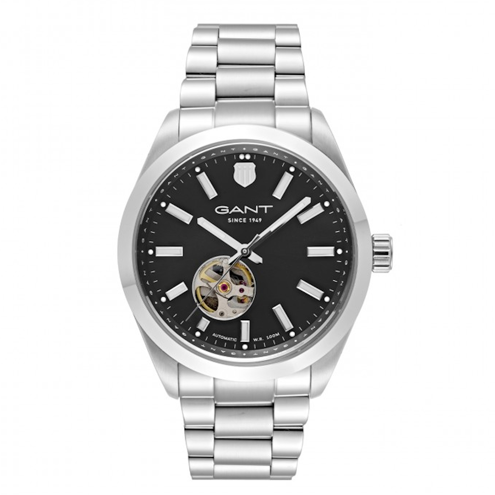 RELÓGIO GANT PRESTIGE AUTOMÁTICO EM AÇO MOSTRADOR PRETO
