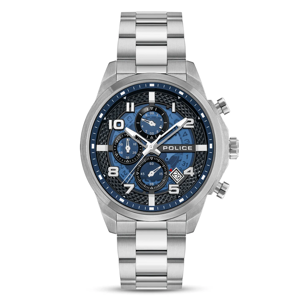 RELOGIO POLICE SOUL CRONO M/AZUL B/SS