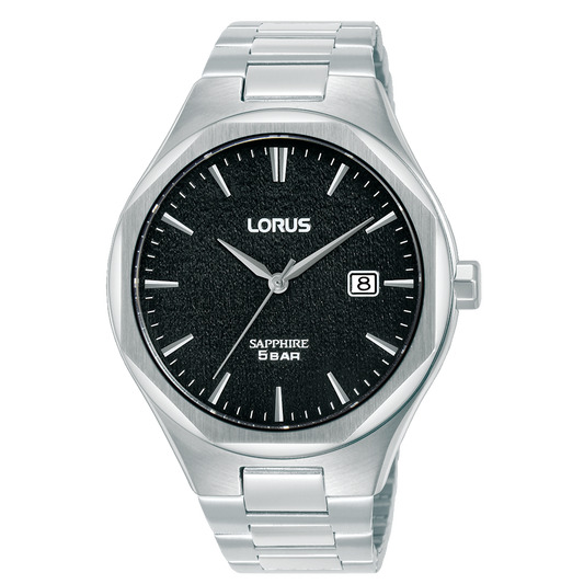 RELOGIO LORUS MAN CLASSIC SAFIRA OCTOGONAL PRETO