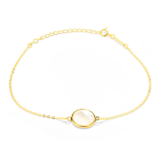 PULSEIRA RADIANT EM PRATA 925% COM MADREPÉROLA