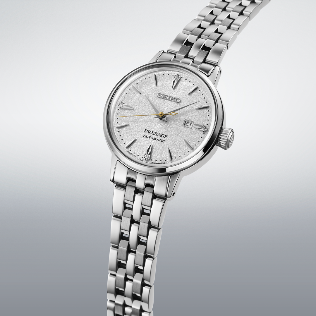 RELÓGIO SEIKO PRESAGE COCKTAIL 2R PRATEADOCOM DIAMANTES