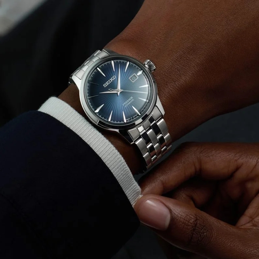 RELÓGIO SEIKO PRESAGE COCKTAIL AUTOMÁTICO 4R35 AZUL