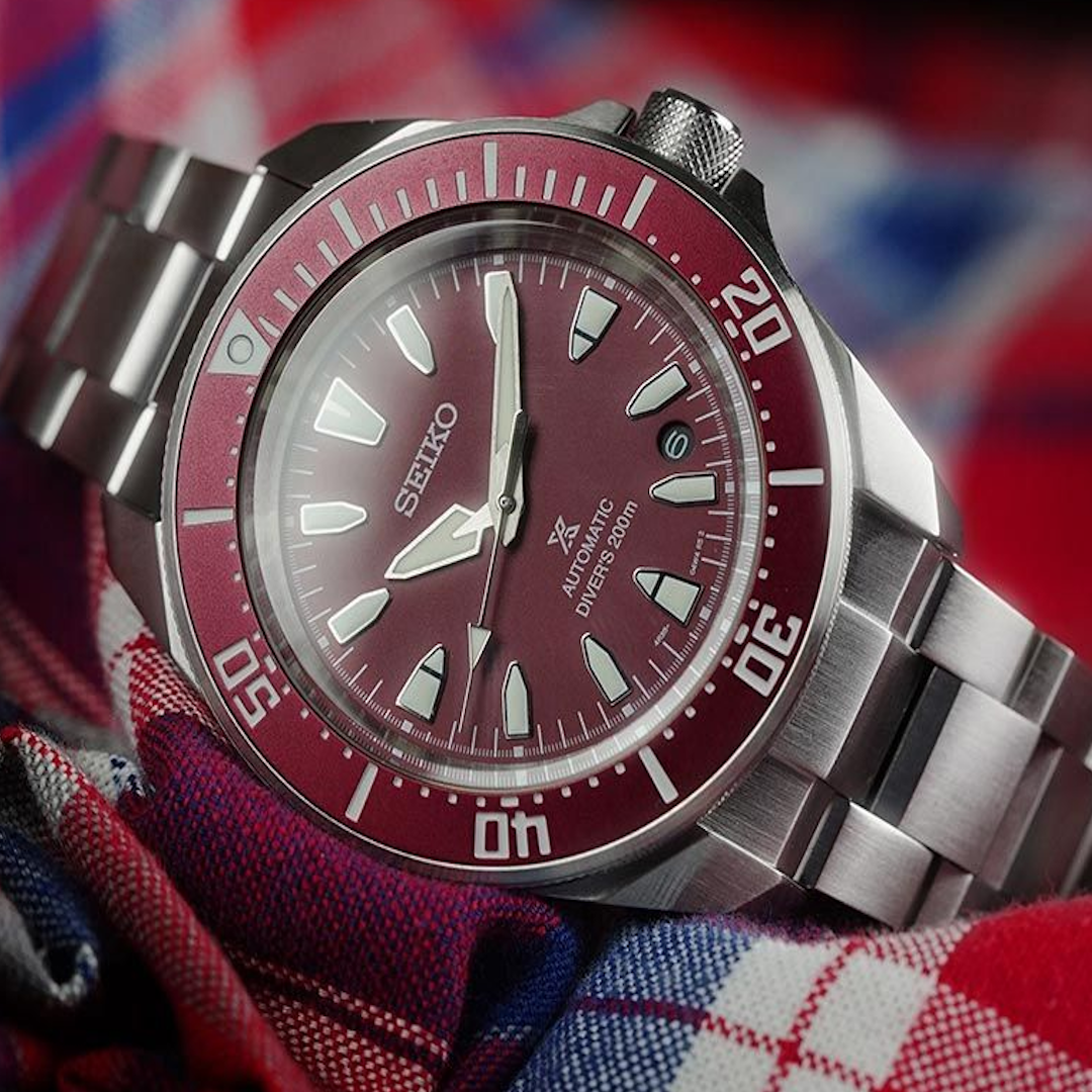 RELOGIO SEIKO PROSPEX MAR SAMURAI 4R35 VERMELHO