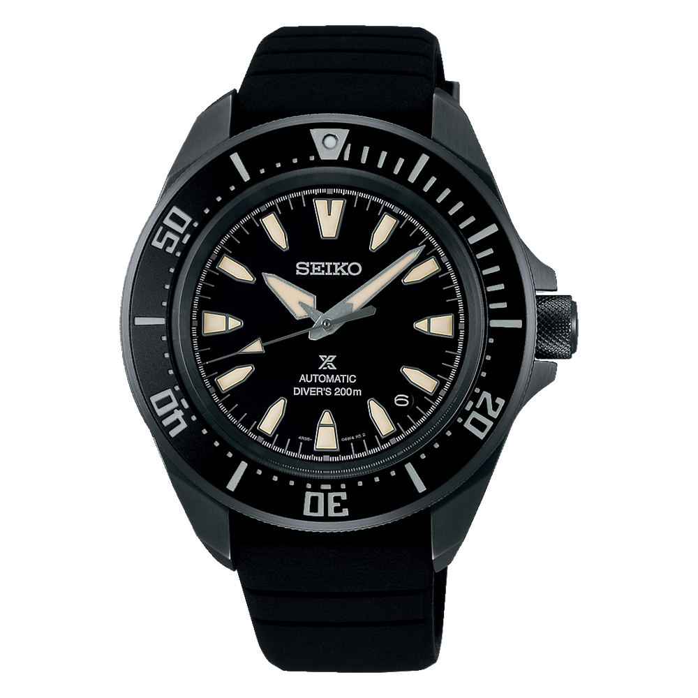 RELÓGIO SEIKO PROSPEX MAR SAMURAI 4R35 PRETO SILICONE