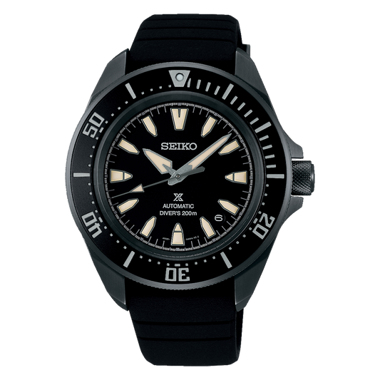 RELÓGIO SEIKO PROSPEX MAR SAMURAI 4R35 PRETO SILICONE