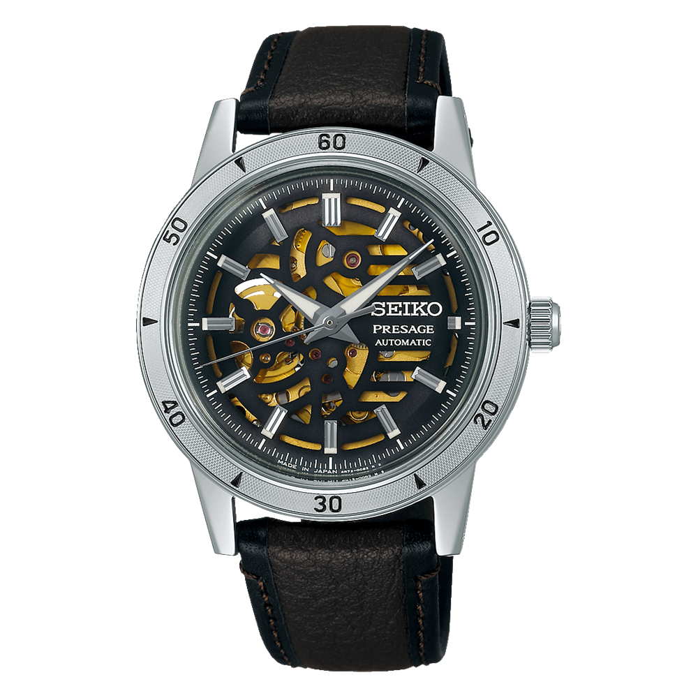 RELOGIO SEIKO PRESAGE STYLE60'S SKELETON 4R72 PRETO