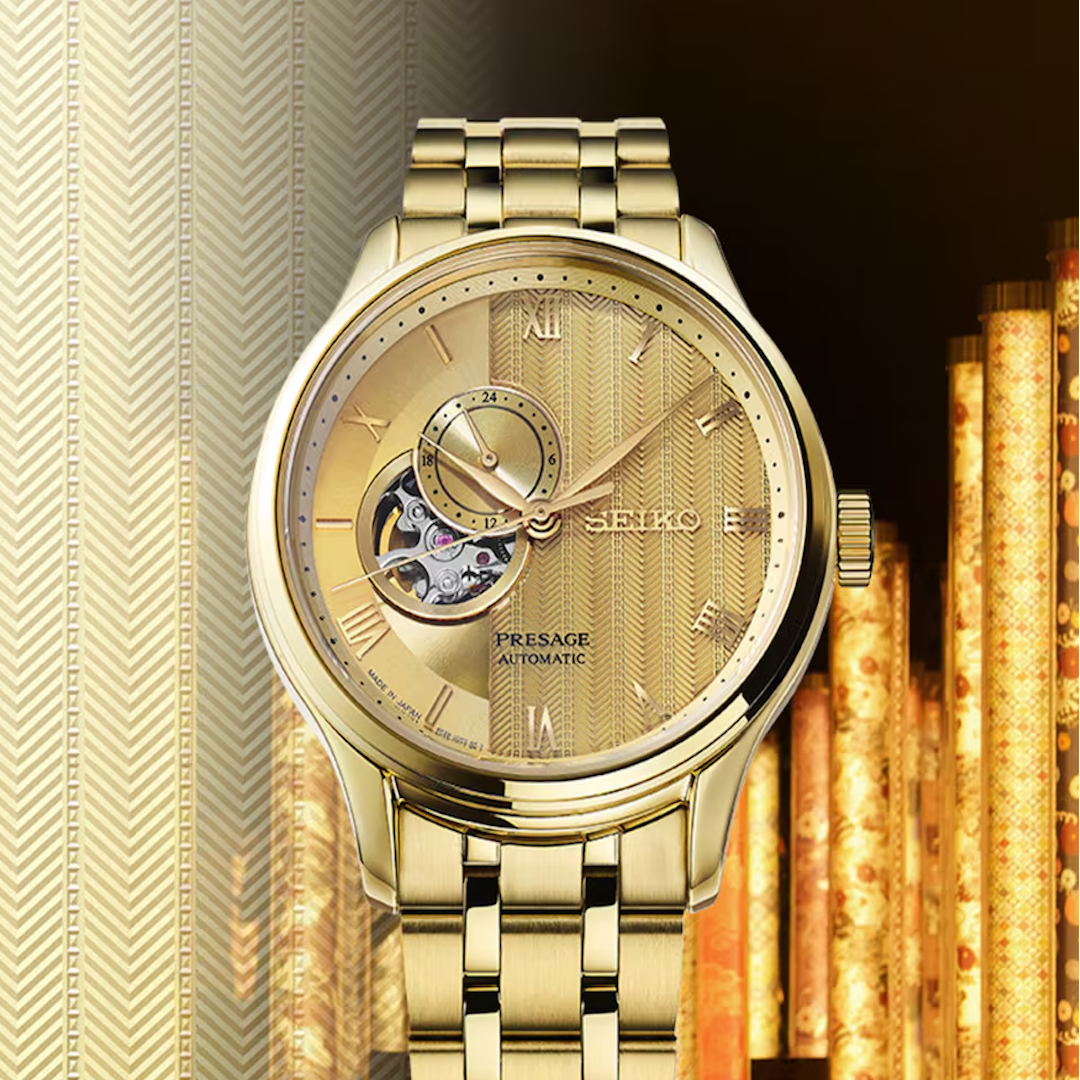 RELÓGIO SEIKO PRESAGE AUTOMÁTICO JAPONESE GARDEN DOURADO