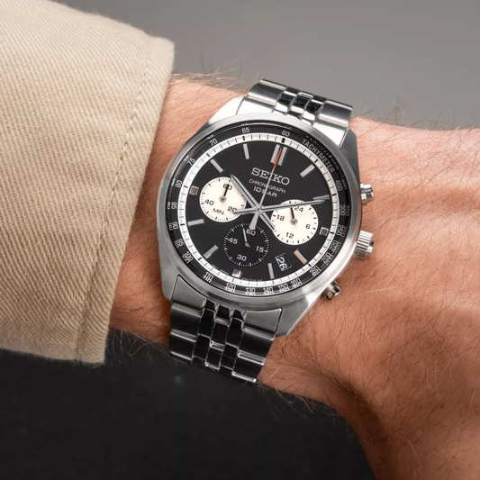 SEIKO SE NEO SPORTS CRONO 8T63 PRETO E BRANCO