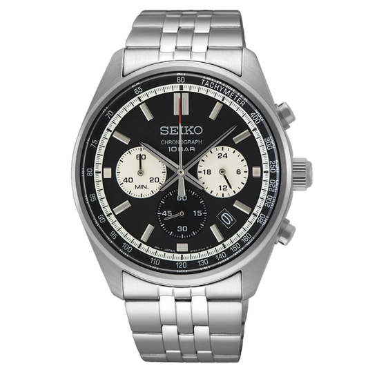 SEIKO SE NEO SPORTS CRONO 8T63 PRETO E BRANCO