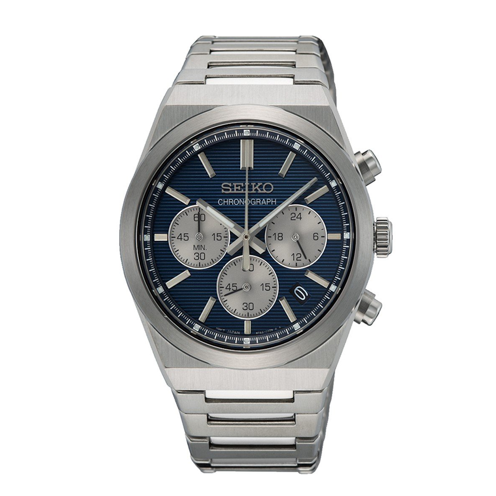 RELÓGIO SEIKO ESSENTIALS CRONÓGRAFO MOSTRADOR AZUL