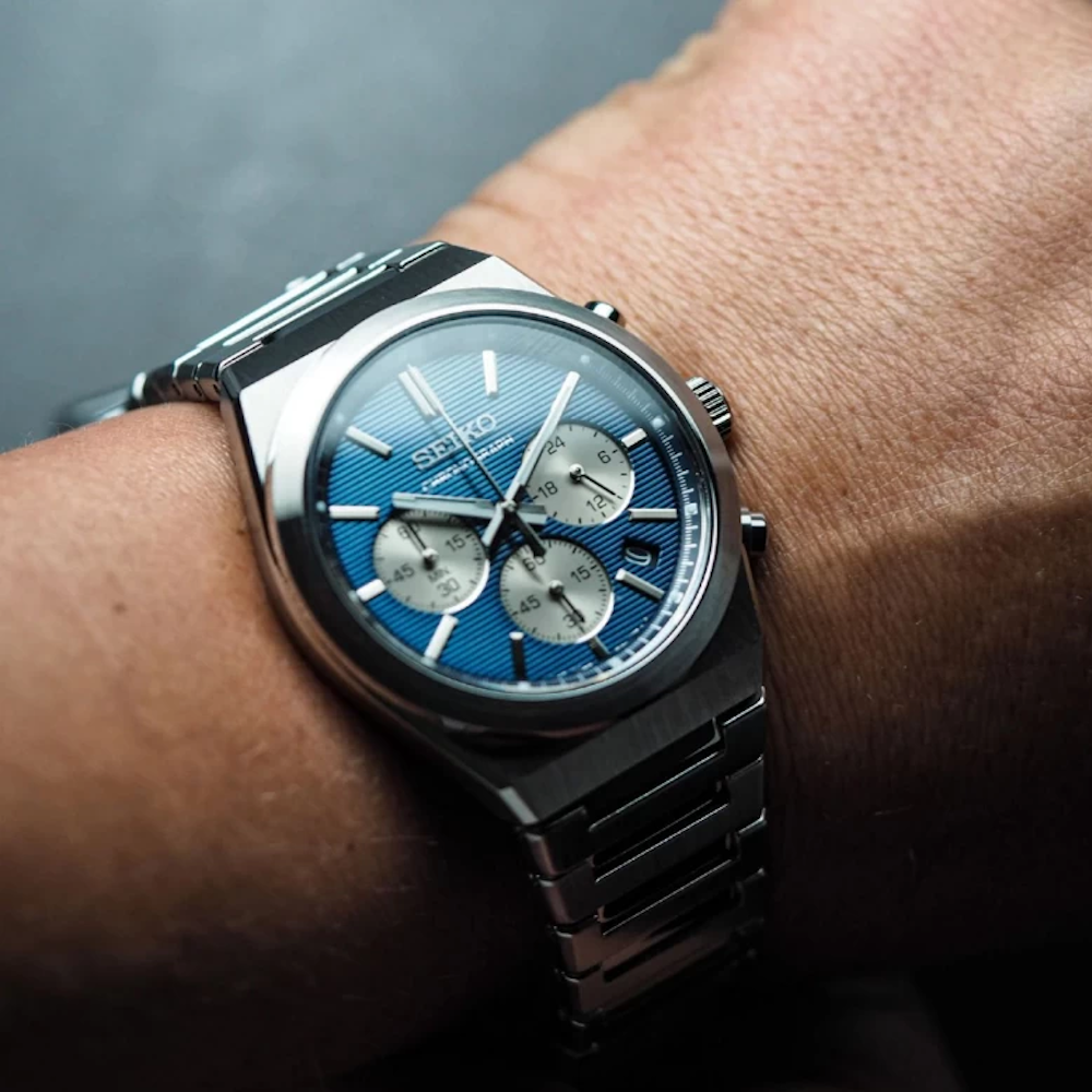 RELÓGIO SEIKO ESSENTIALS CRONÓGRAFO MOSTRADOR AZUL